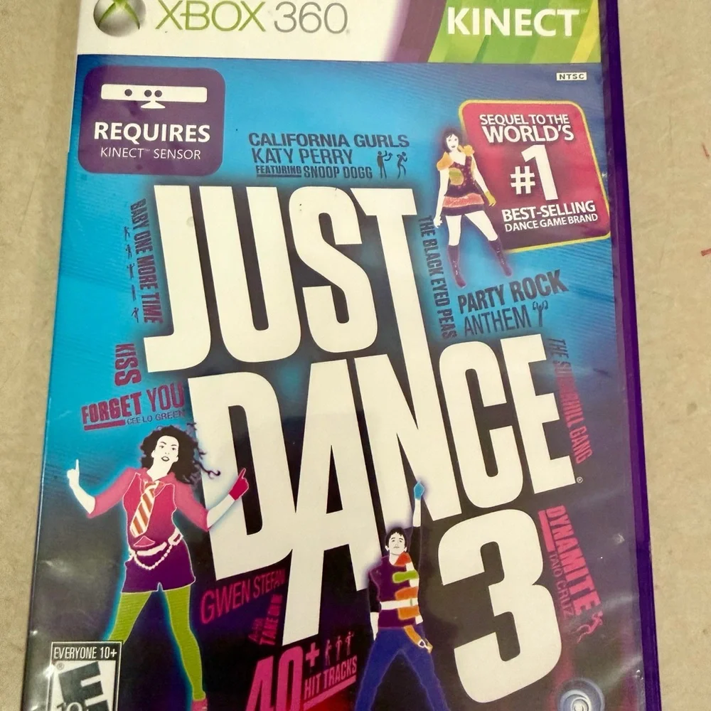 Dance LOT Dance Central 2 & Just Dance 3 Xbox 360 Kinect both WORK